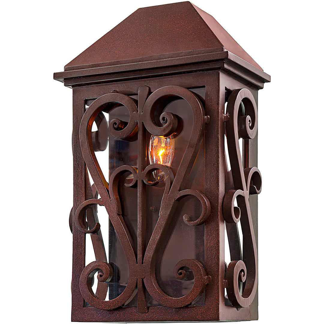 Valencia Scroll Outdoor Lantern Sconce