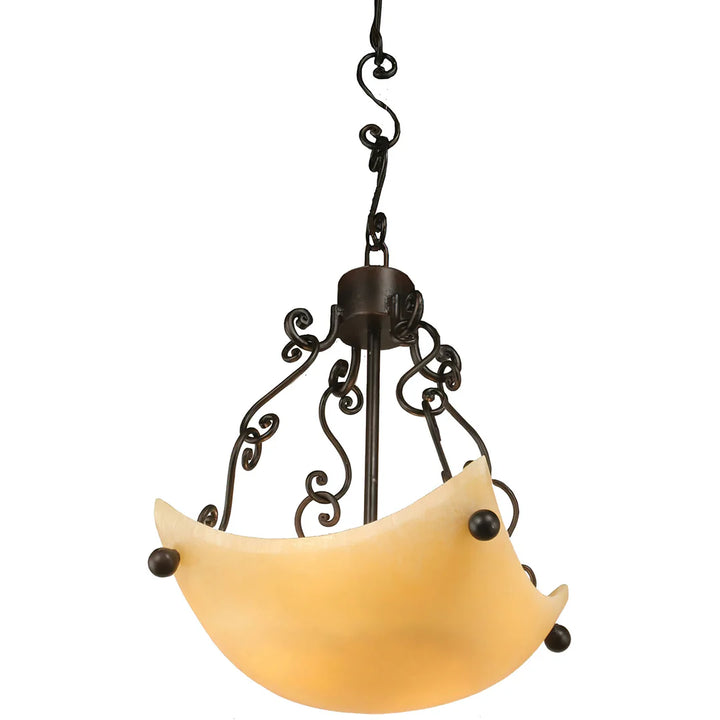 Valencia Scroll Bowl Pendant