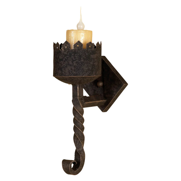 Sierra Iron Crown Cup Candle Wall Sconce