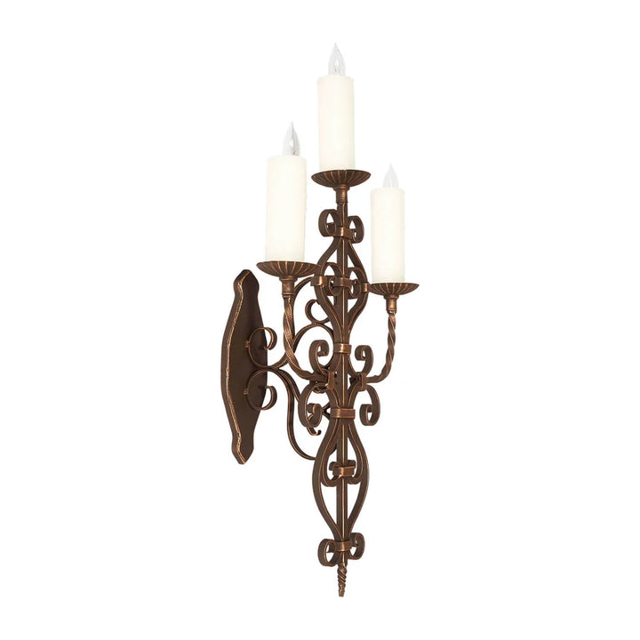 Sierra Royale Three-Light Candle Wall Sconce