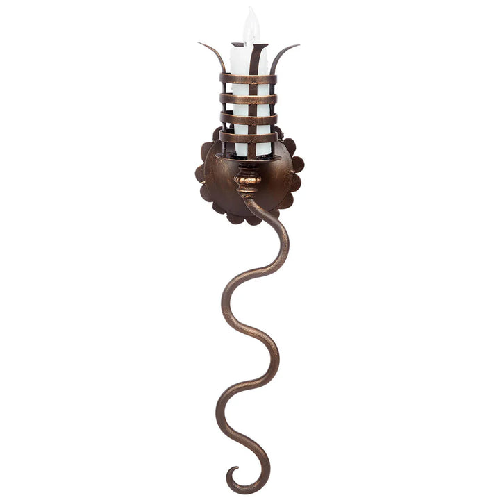 Sierra Serpent Iron Candle Wall Sconce