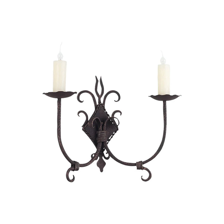 Sierra Scroll Dual Candle Wall Sconce