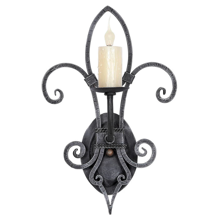 Sierra Fleur Iron Candle Wall Sconce