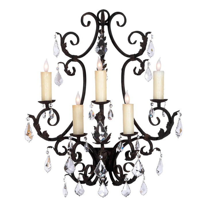 Sierra Royale Crystal Candle Wall Sconce