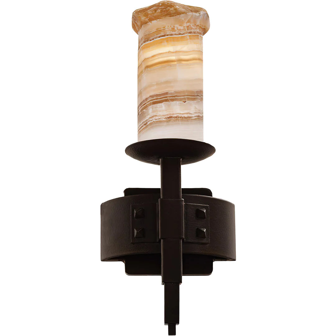 Sierra Onyx Studded Band Wall Sconce