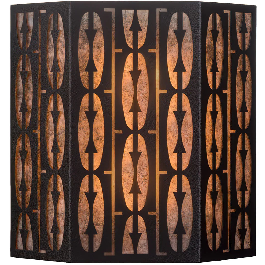 Sierra Iron Arrow Cut Panel Wall Sconce