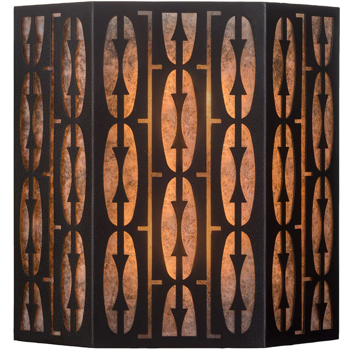 Sierra Iron Arrow Cut Panel Wall Sconce
