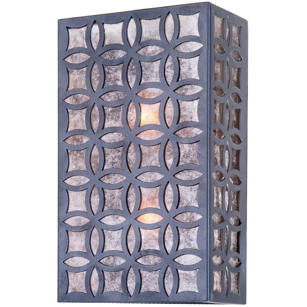 Sierra Iron Geometric Panel Box Wall Sconce