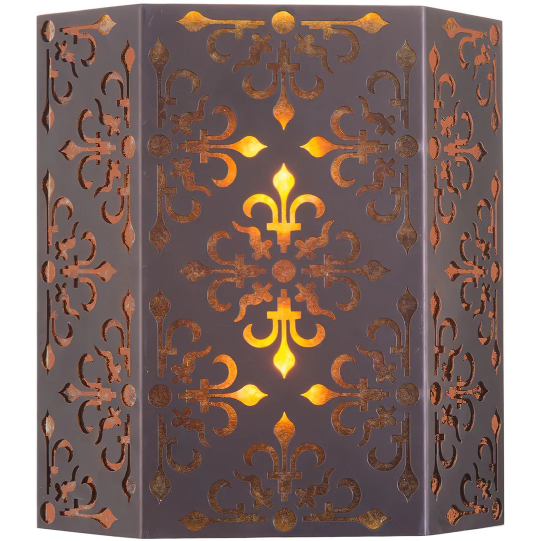 Sierra Iron Fleur Cut Wall Sconce