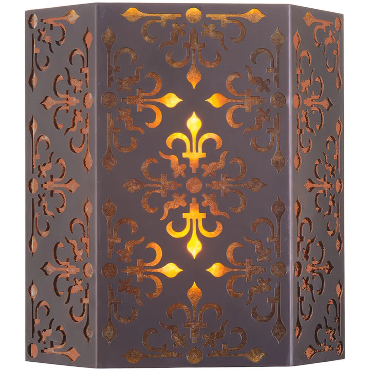 Sierra Iron Fleur Cut Wall Sconce