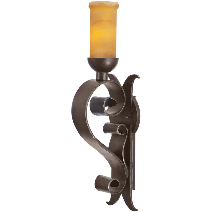 The Sierra Iron Scroll Candle Wall Sconce