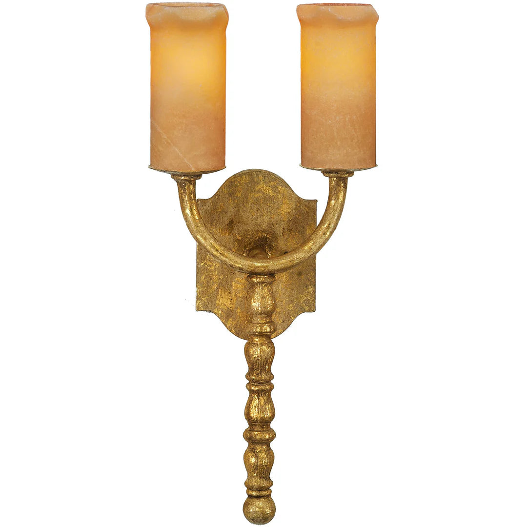 The Aurelio Classic Dual Onyx Wall Sconce