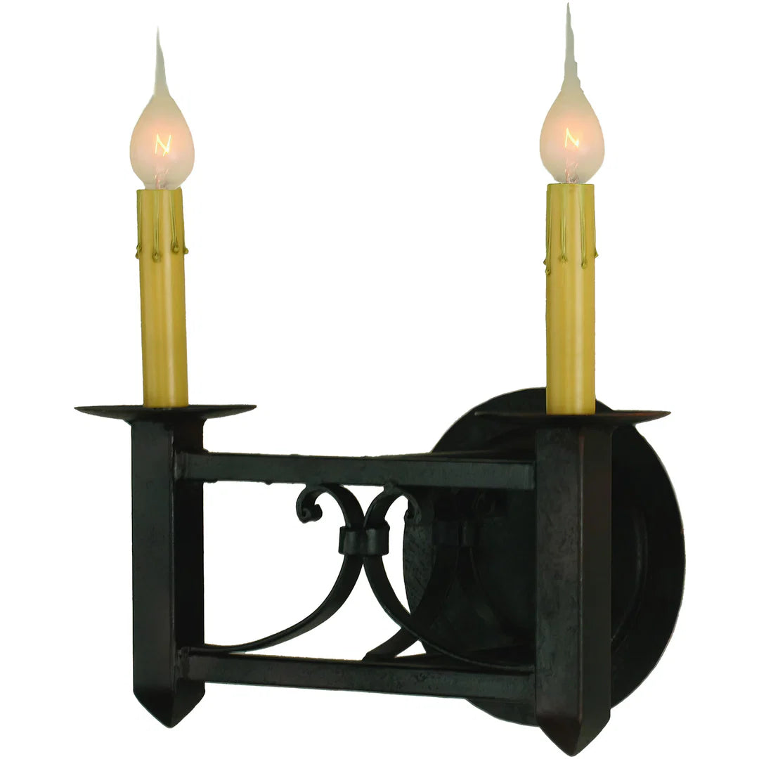 The Sierra Iron Dual Candle Wall Sconce