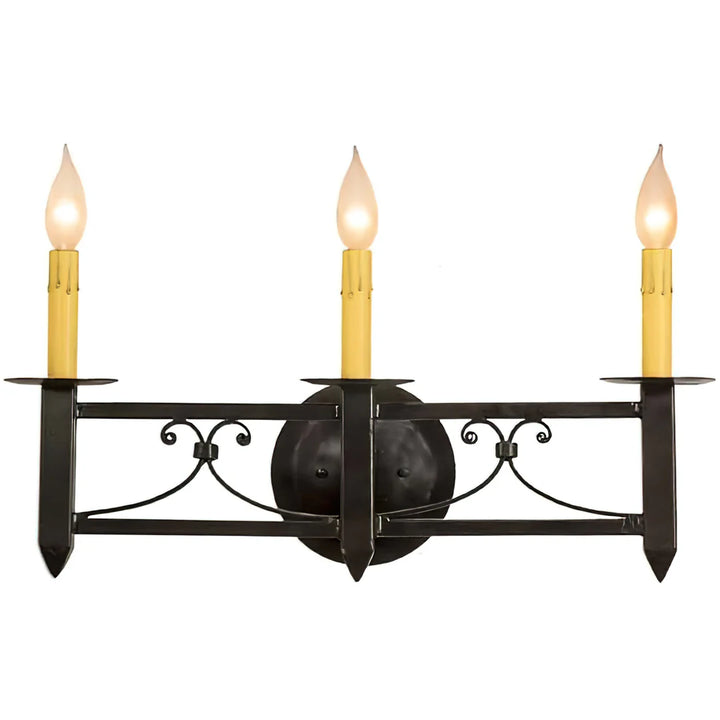 The Sierra Iron Three-Light Candle Wall Sconce