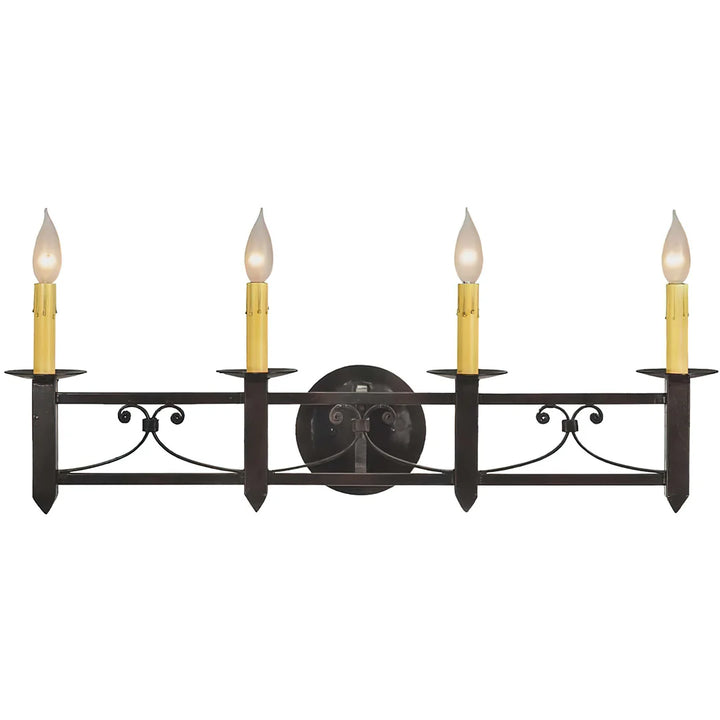 The Sierra Iron Four Light Candle Wall Sconce