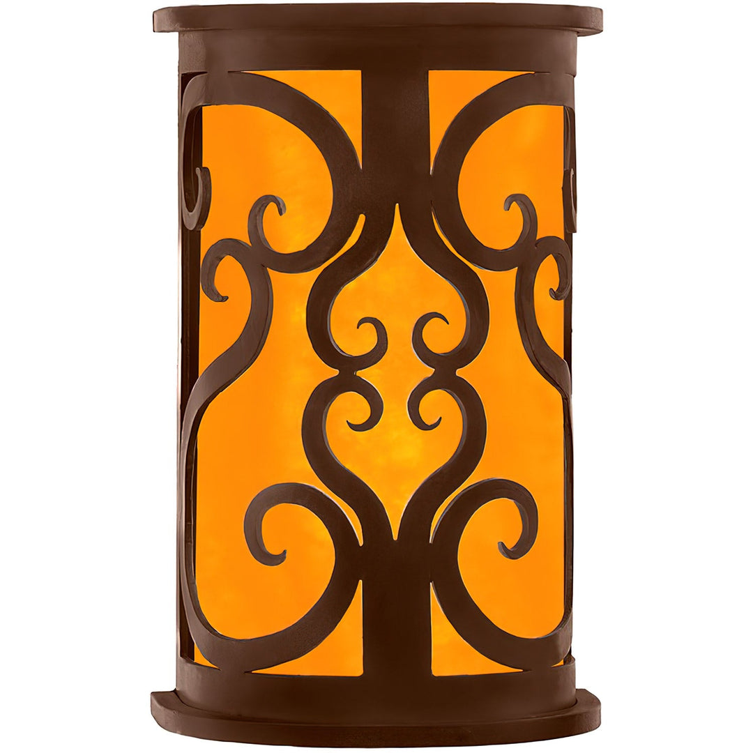 Newcastle – Wrought Iron Alabaster Designer Wall Sconce
