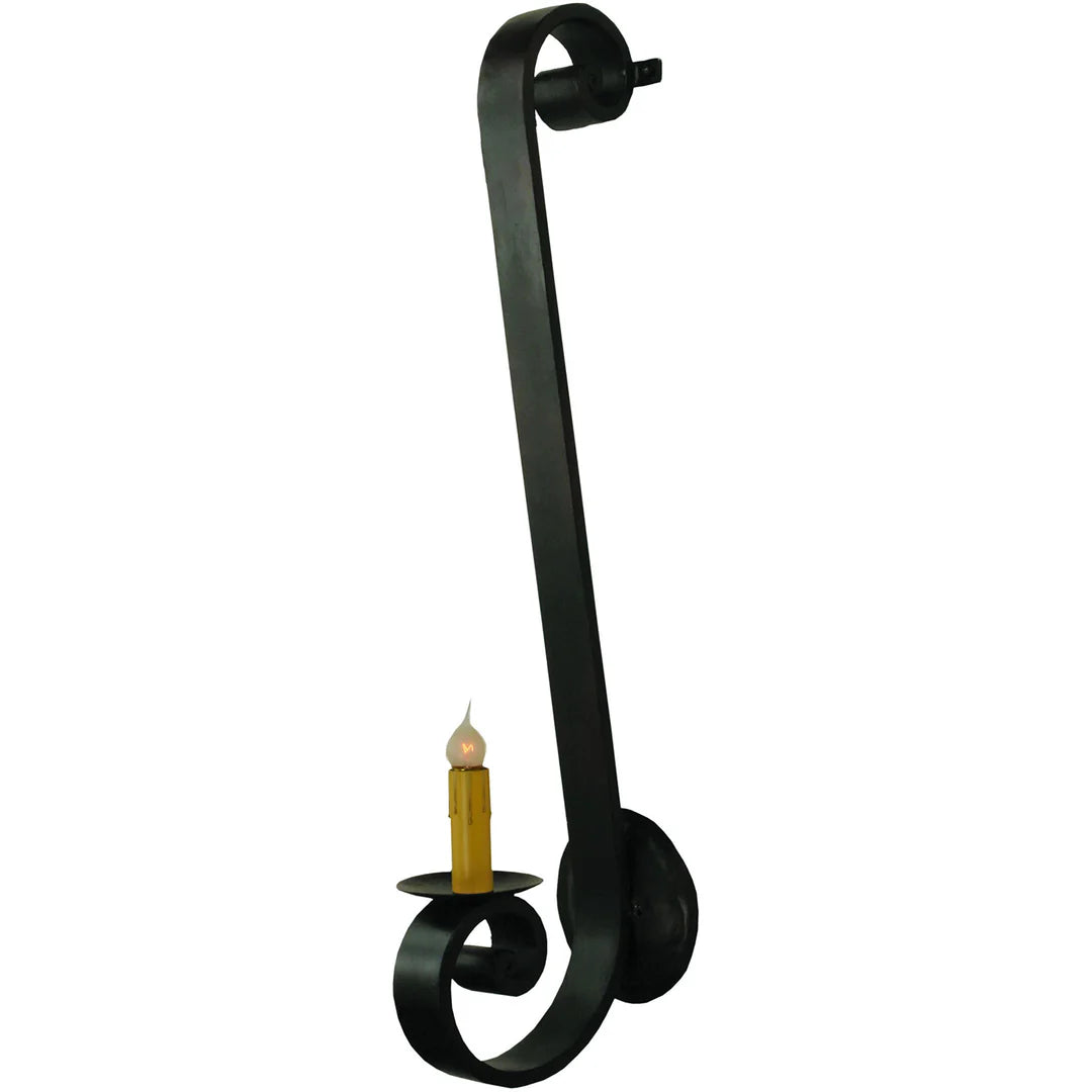 The Iron Scroll Single Candle Wall Sconce