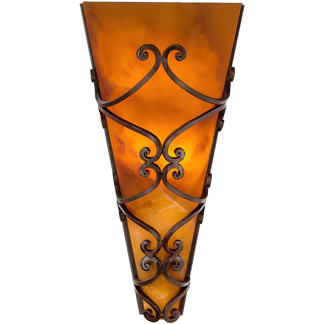 The Valencia Onyx Scroll Wall Sconce