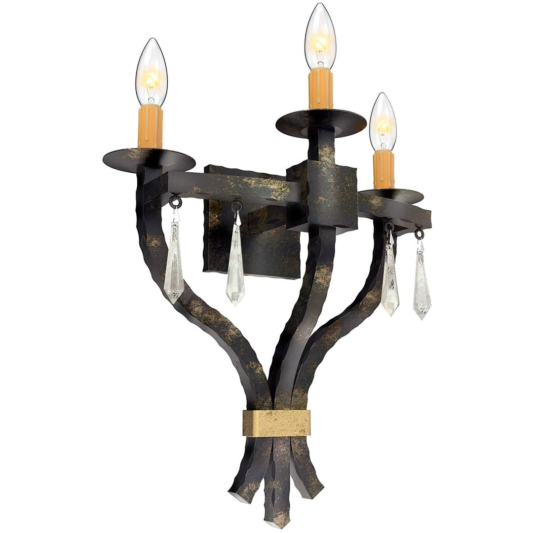 Aries 3 Light Iron Wall Sconce