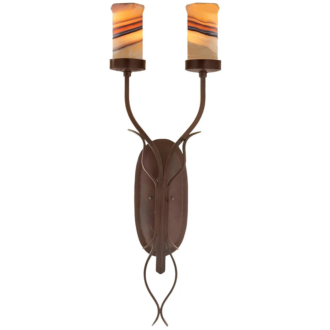 The Sierra Glow Dual Onyx Wall Sconce