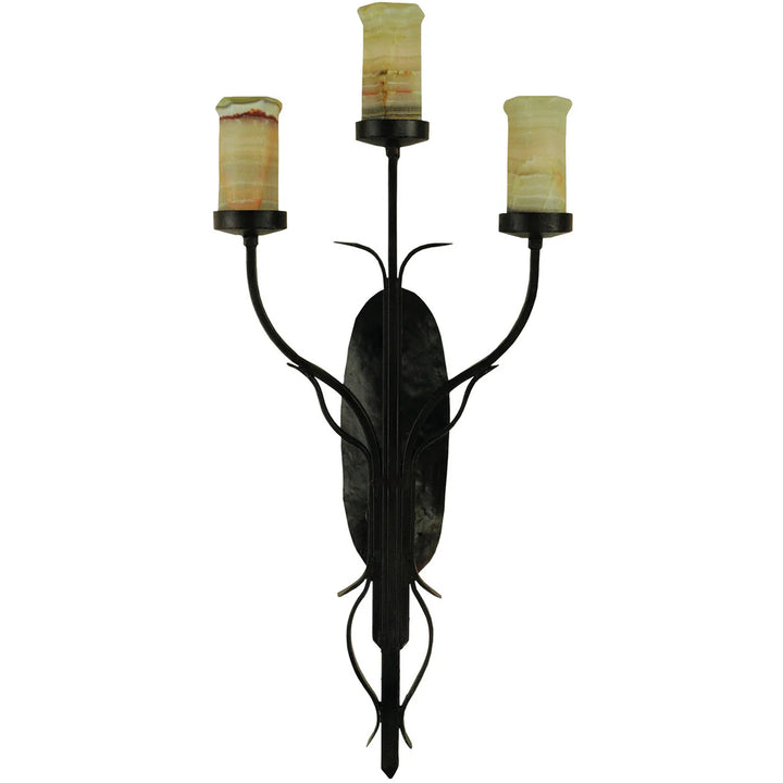 The Sierra Crest Three-Light Onyx Wall Sconce
