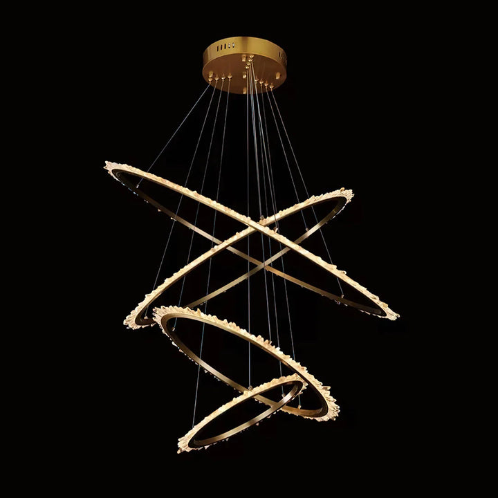 Aurelios Modern Brass Cluster Chandelier