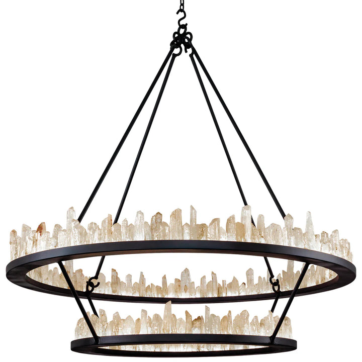 Caldera Quartz Crystal Linear Chandelier
