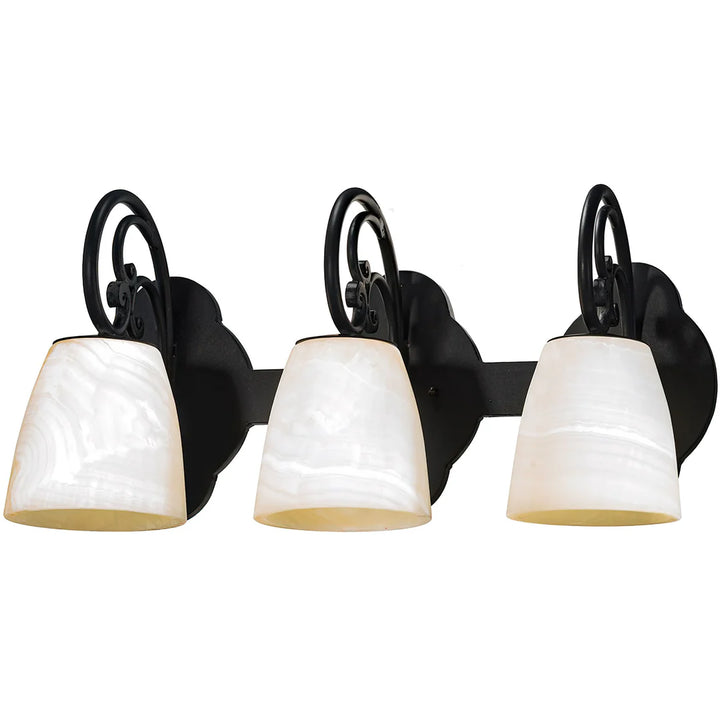 The Redstone Onyx Three-Light Vanity Light