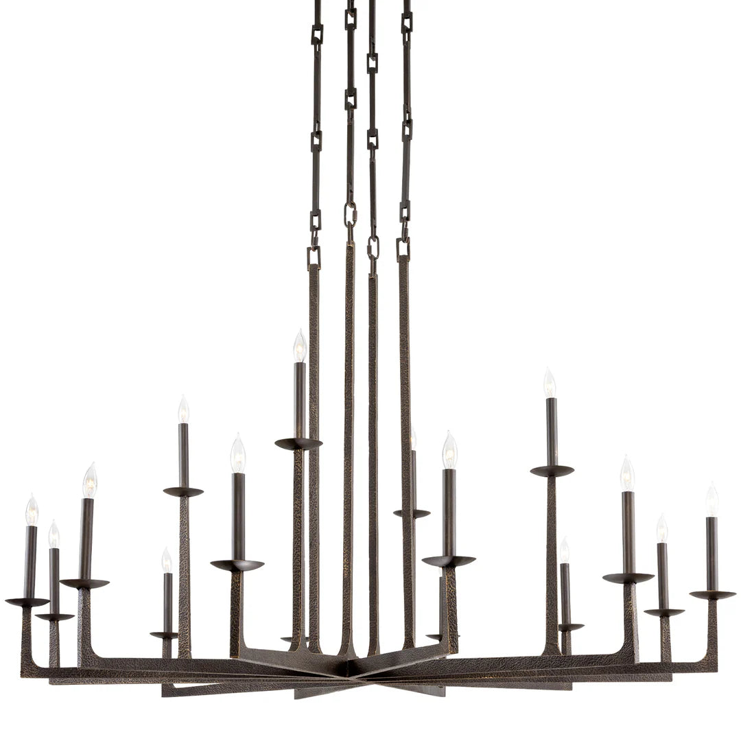 The Virello Linear Iron Chandelier