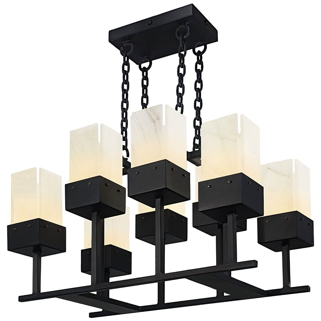 Alpine Architectural Linear Alabaster Chandelier