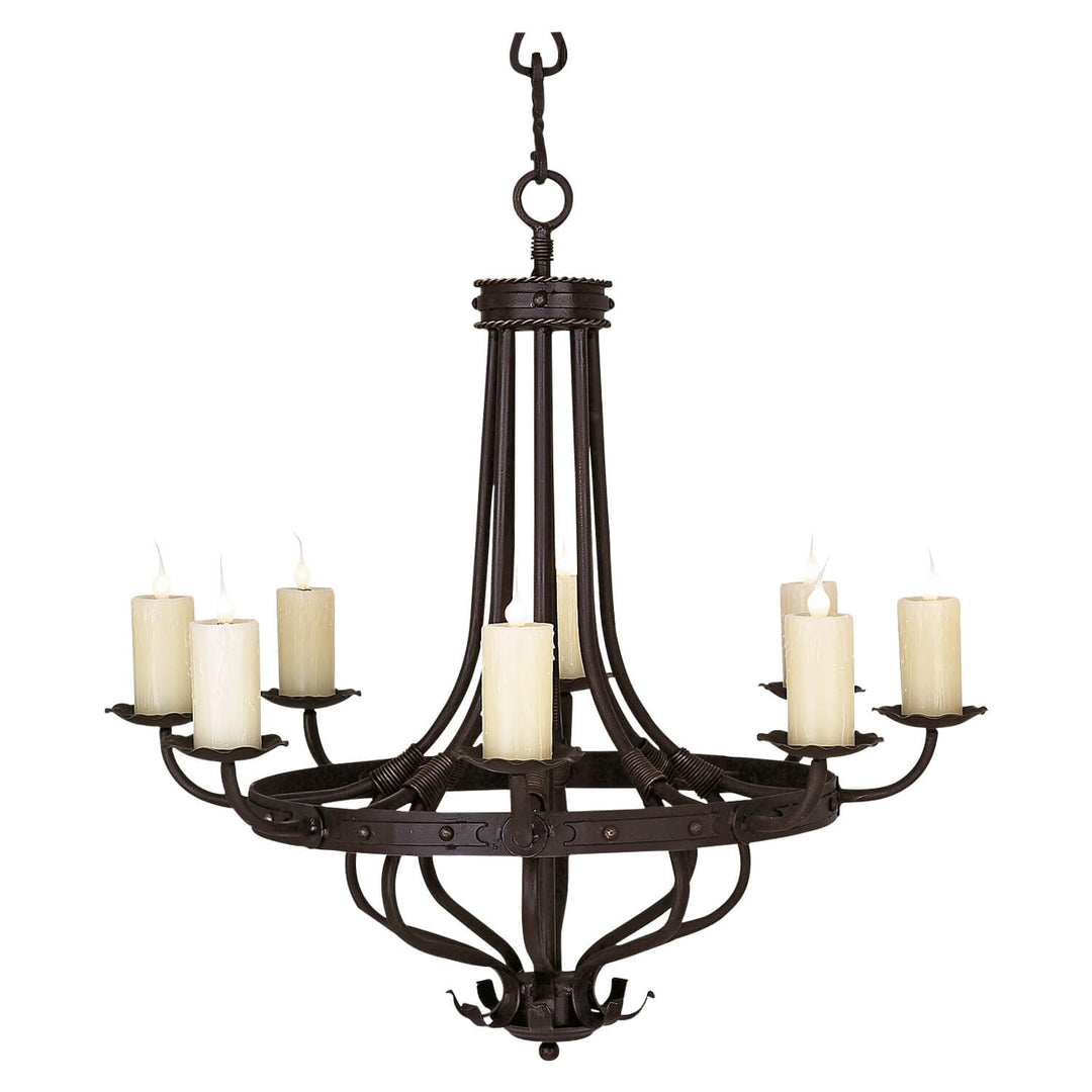 Alpine Heritage Wrought Iron Chandelier