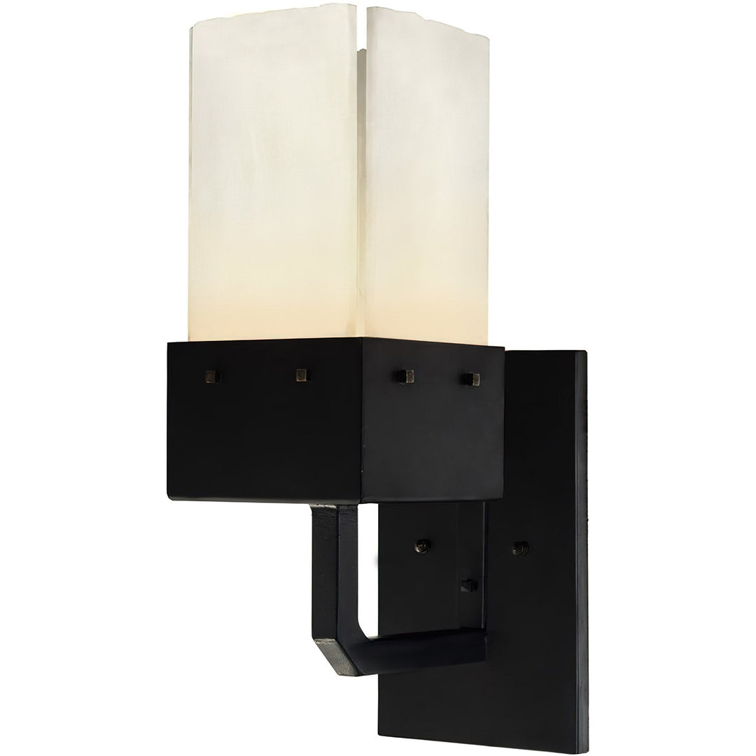 Alpine Architectural One-Light Alabaster Wall Sconce