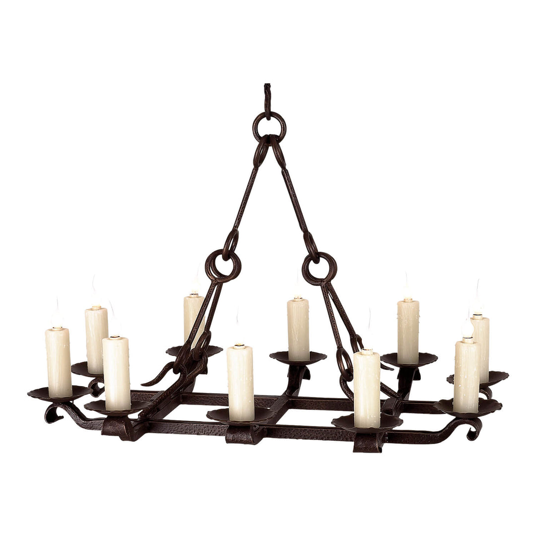 Bianco Linear Wrought Iron Chandelier