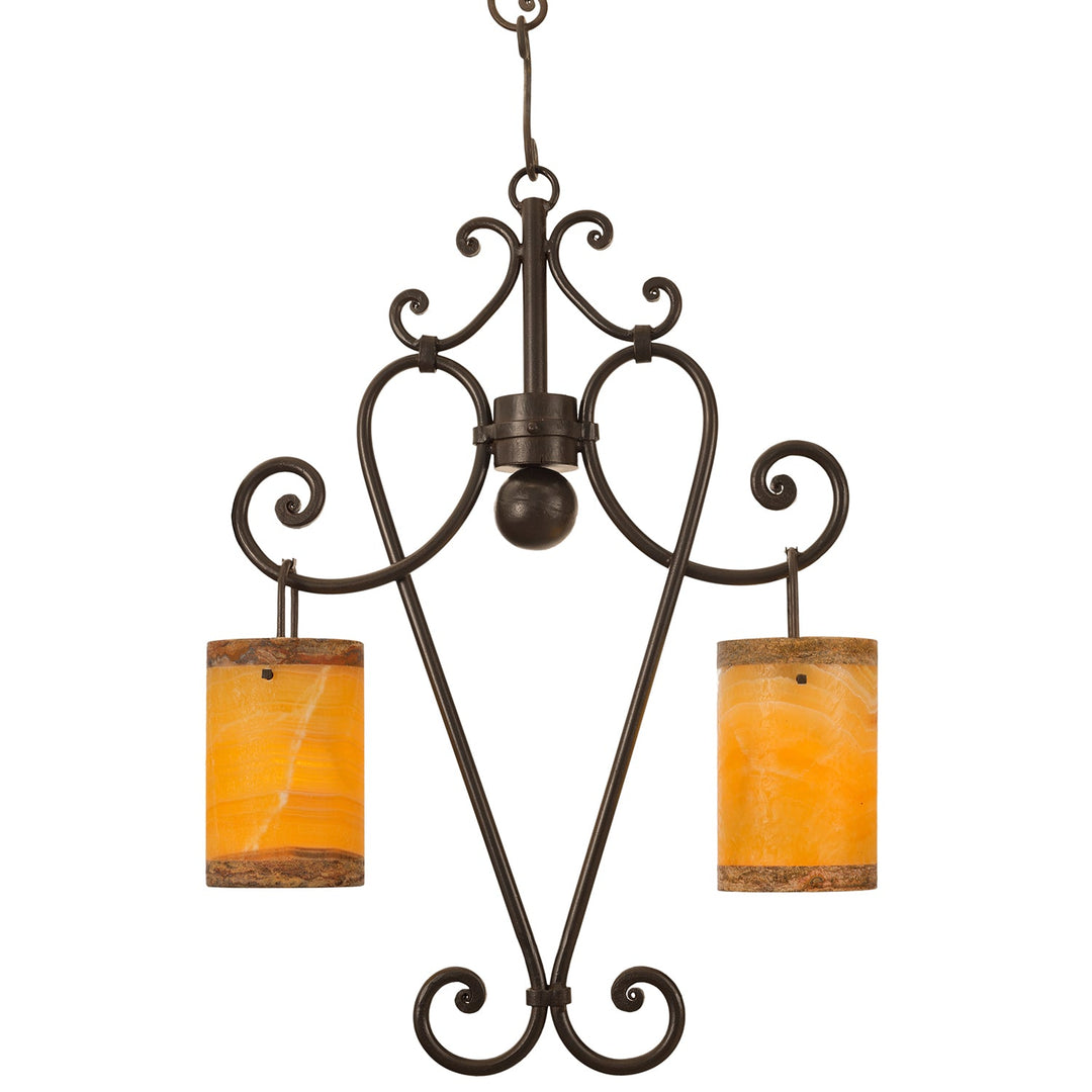 Campana 2 Light Wrought Iron Pendant