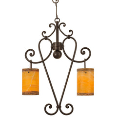 Campana 2 Light Wrought Iron Pendant