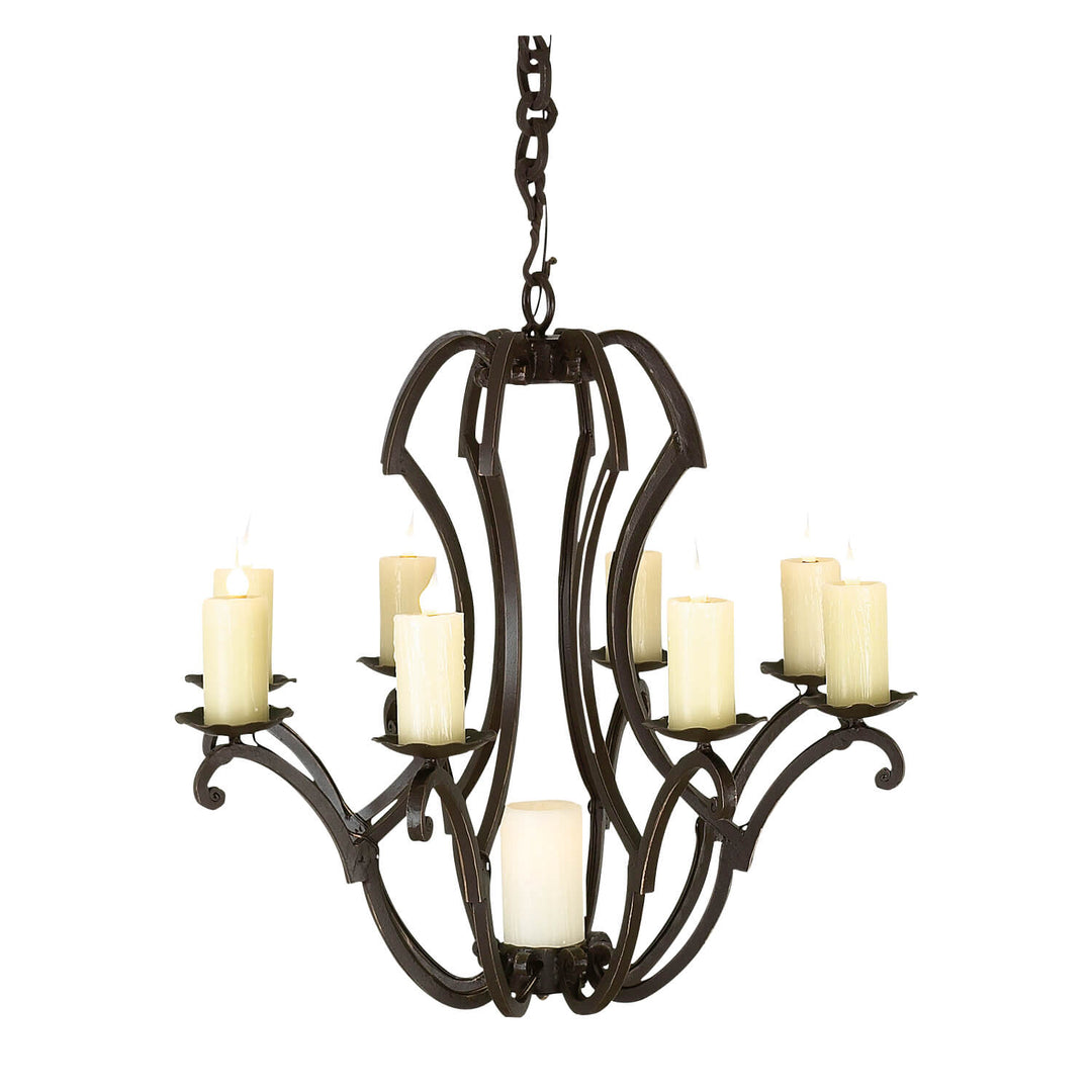9 Light Fendi Iron Chandelier