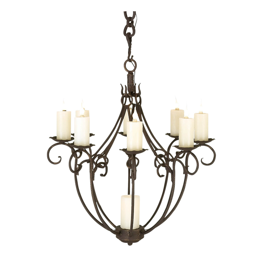 9 Light Calvin Iron Chandelier