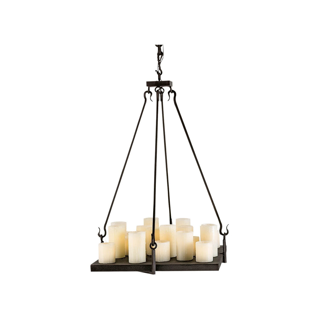 Square Armani Wrought Iron Chandelier