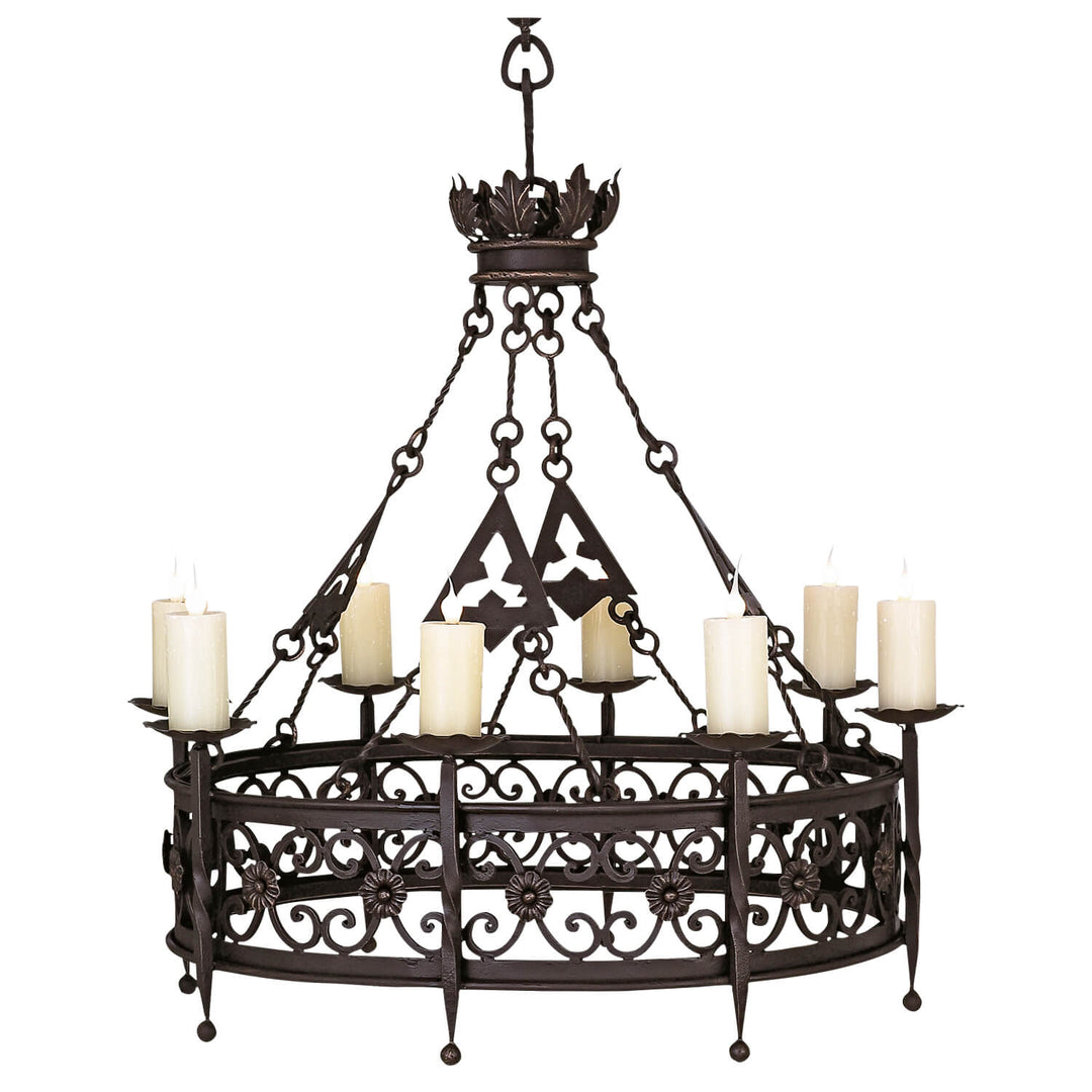 Slocum Wrought Iron Chandelier - 8 Lights