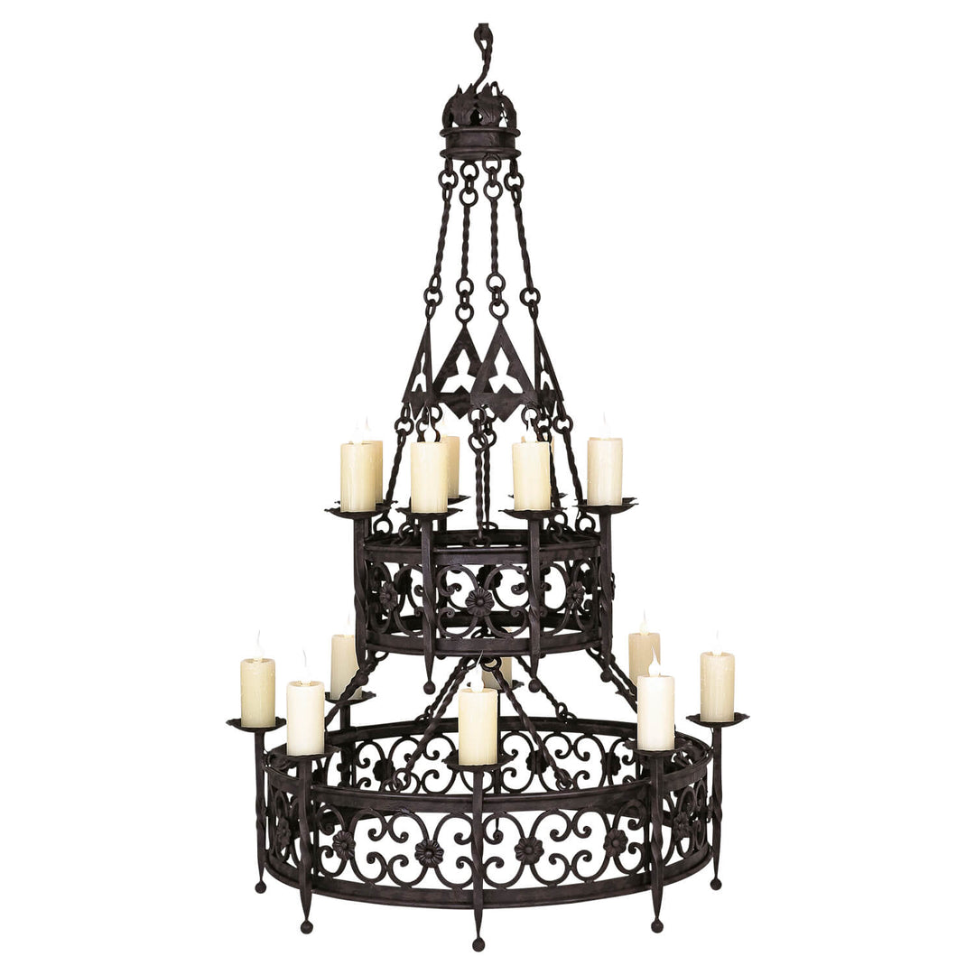 Slocum Wrought Iron Chandelier - 16 Lights