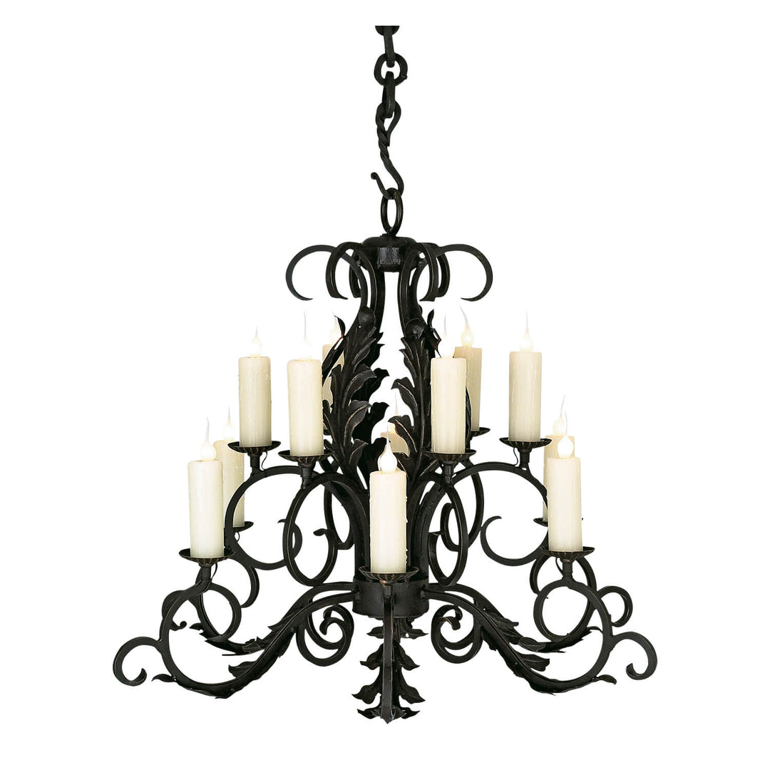 12 Light Steve – Spanish Revival Heirloom Chandelier