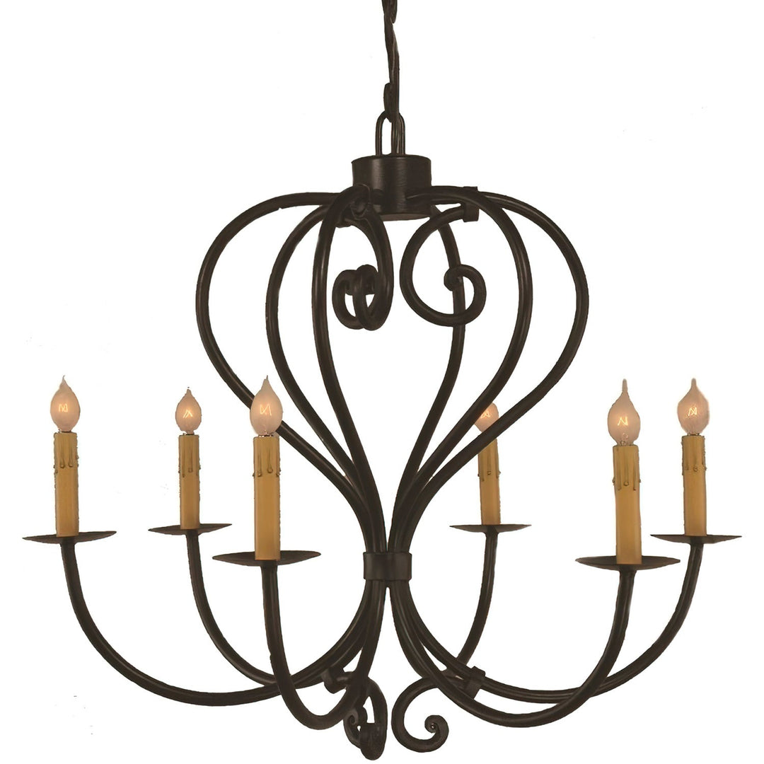 Heart Wrought Iron Designer Chandelier