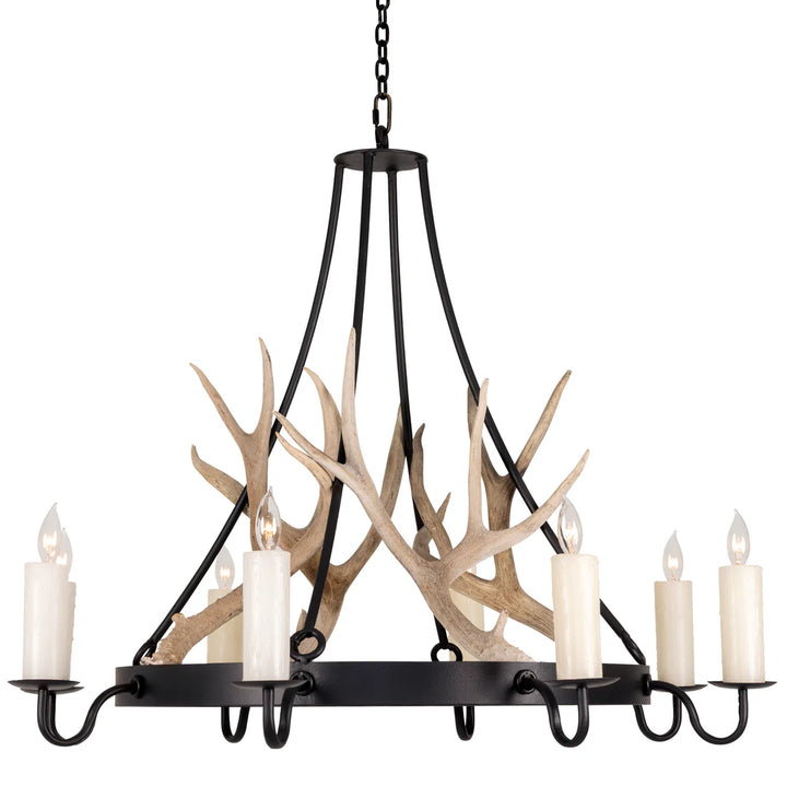 The Iron Crest Antler Chandelier