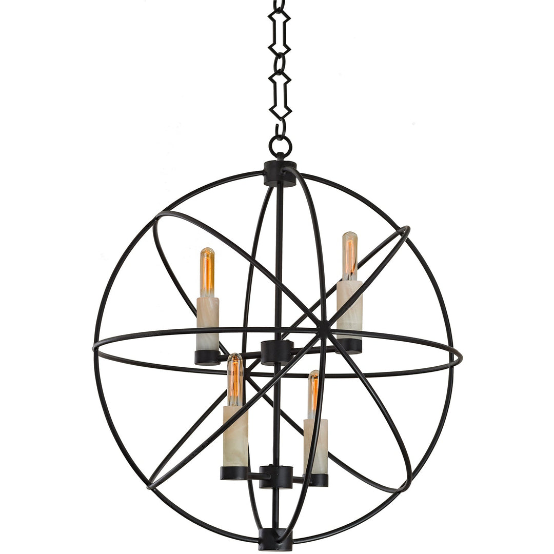 CST 1434 - Alchemy Wrought Iron Alabaster Chandelier