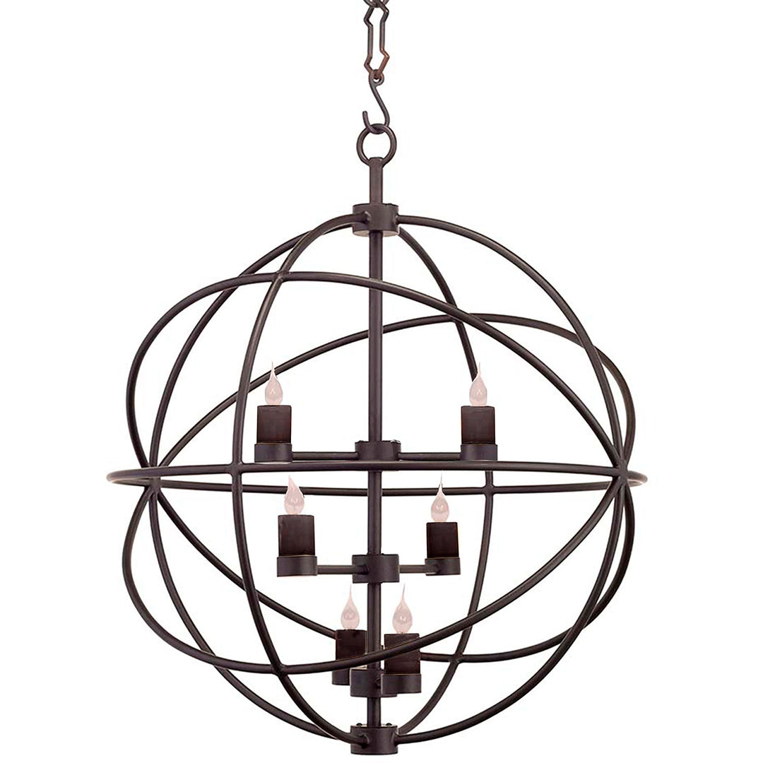Retro Alchemy Wrought Iron Architectural Chandelier
