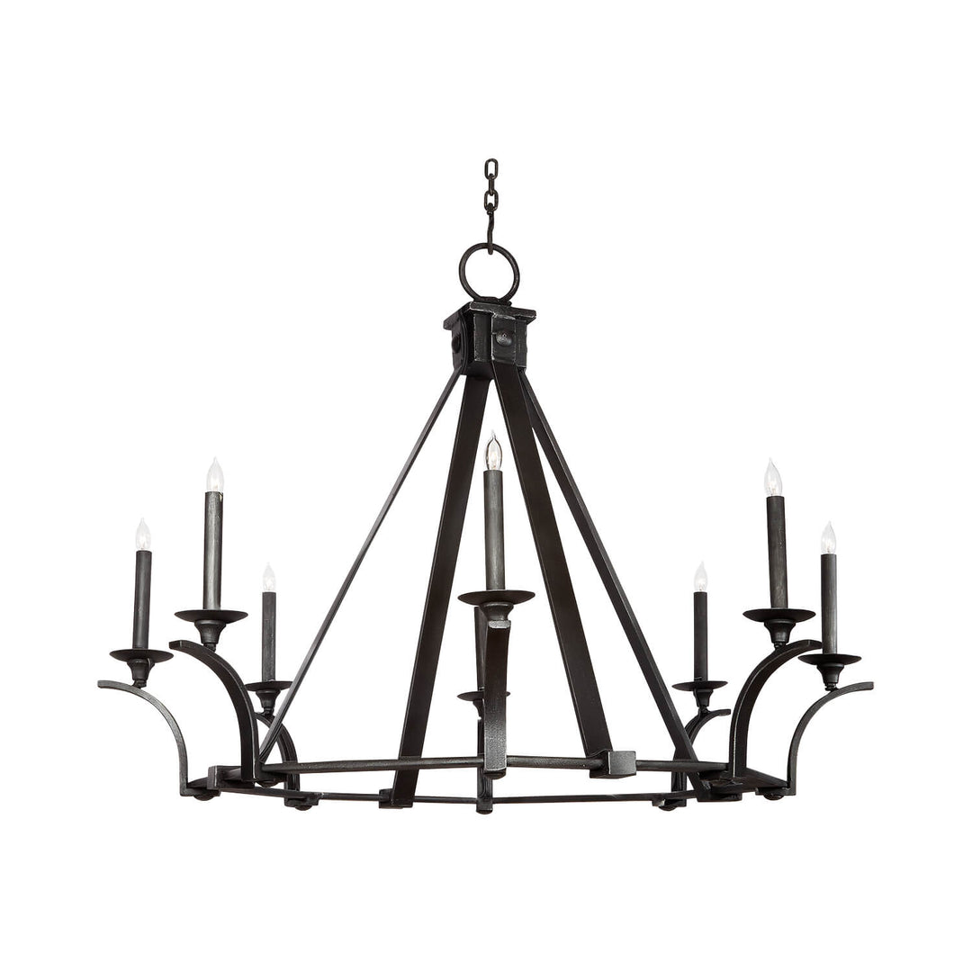 Danielle Architectural Wrought Iron Chandelier