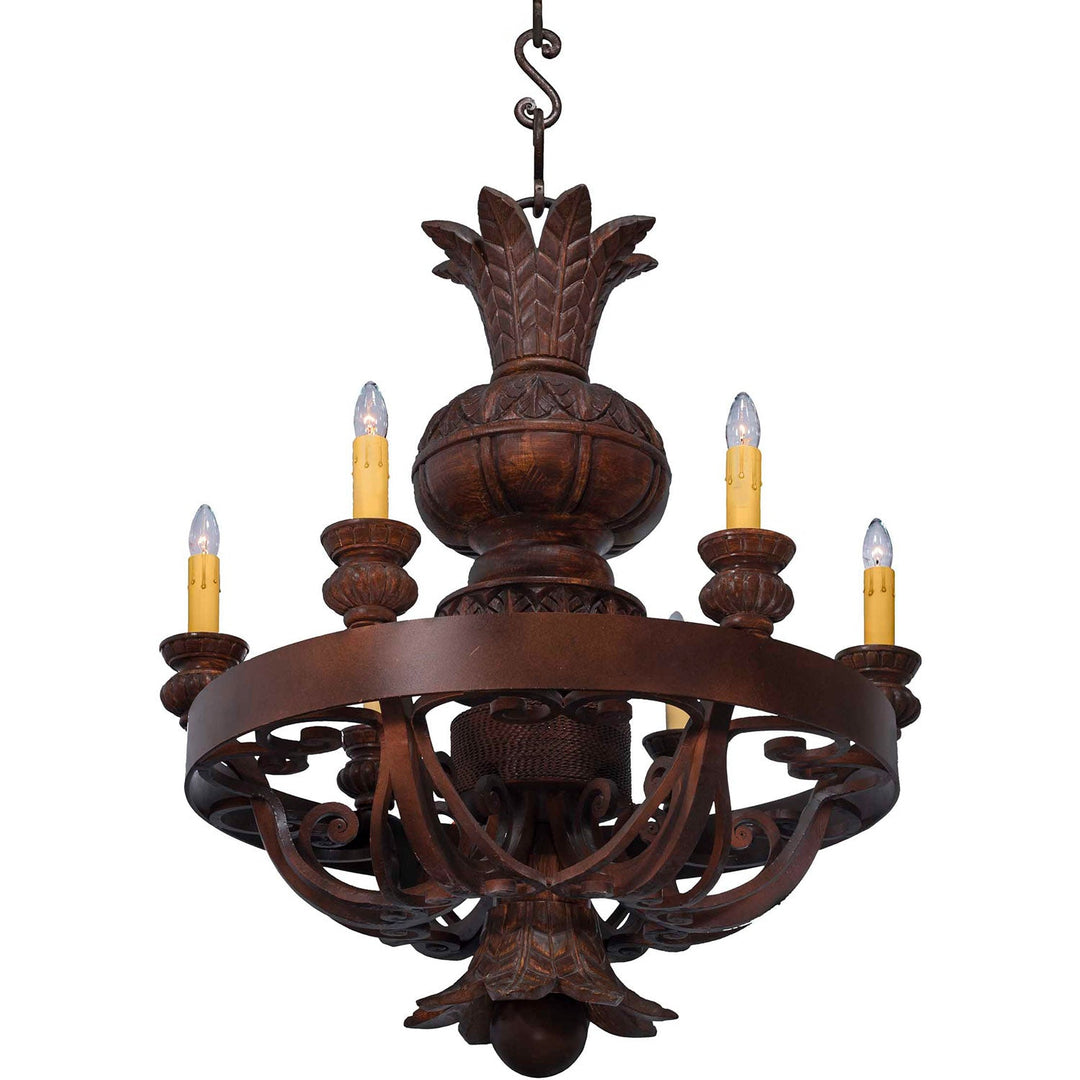 El Rey 6 Light Iron Designer Chandelier