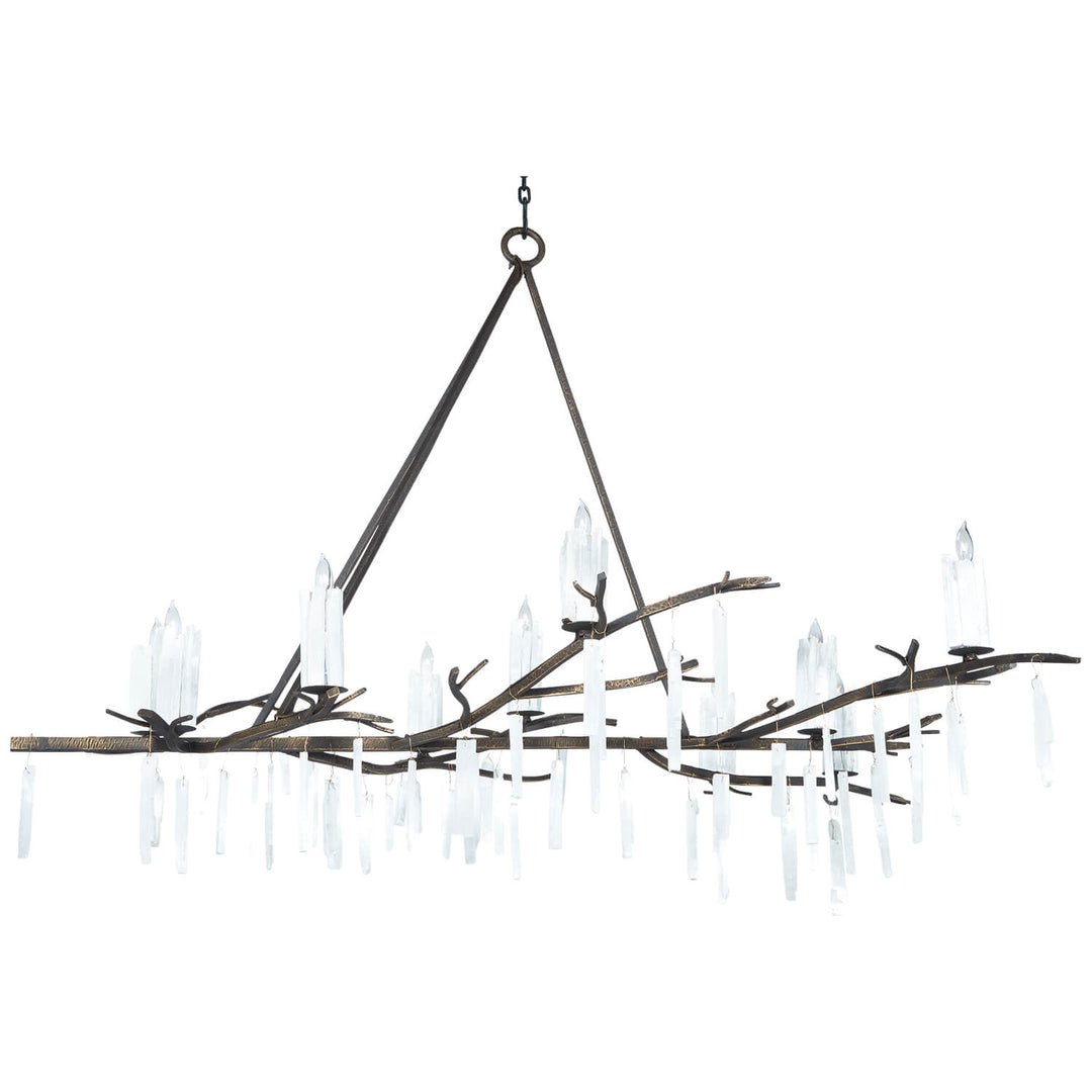 Forest Sculptural Branch Wrought Iron Chandelier