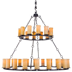 Franco Grand-Scale Two-Tier Wrought Iron Chandelier