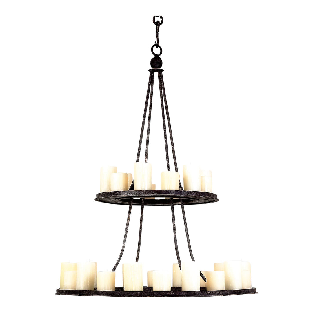 Napa Two-Tier Wrought Iron Chandelier